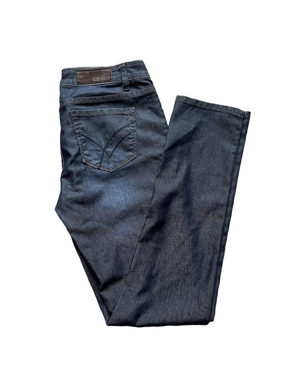 𝅺WILLIAM RAST Dark Wash Low Rise  Skinny studded jeans Size 28